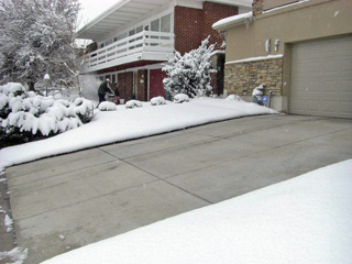 Radiant heated driveway