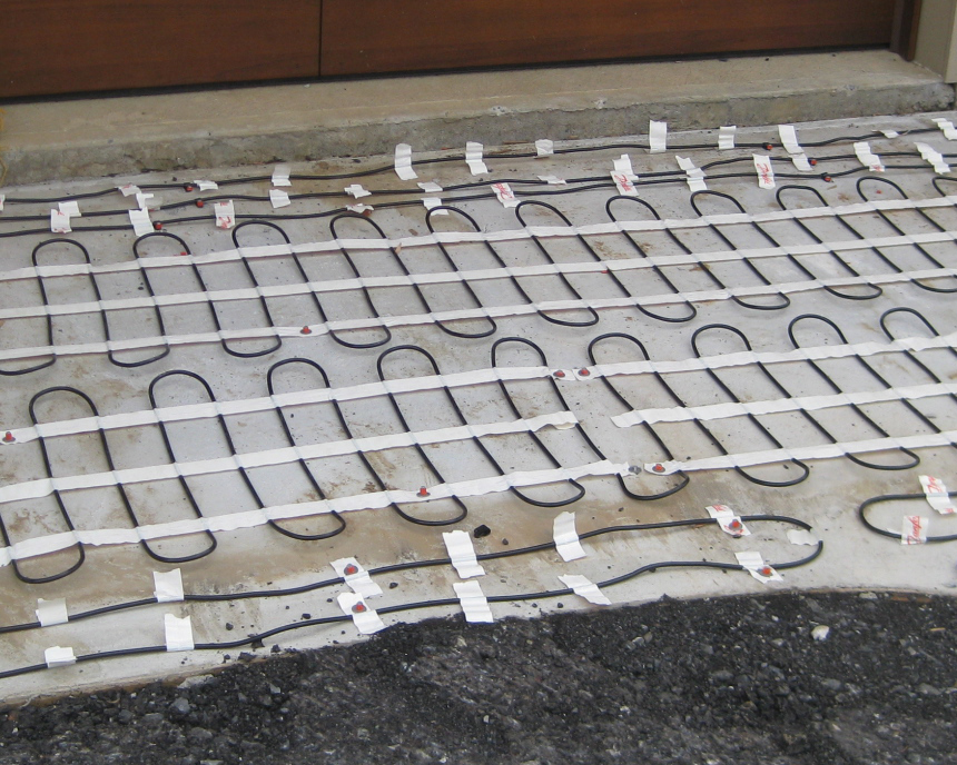 Radiant snow melting mats and cable