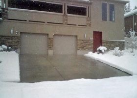 Heated driveway