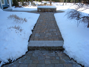 Heated paver walkway