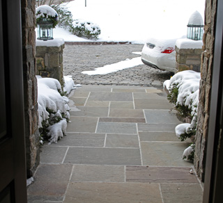 Heated paver walkway