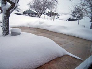 Radiant heated driveway in Colorado.