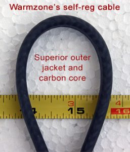 Warmzone self-regulating heat trace cable with durable outer jacket