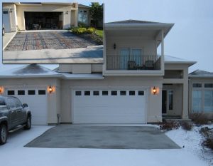 Heated driveway during installation and after