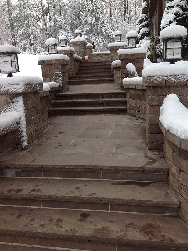 Heated paver steps