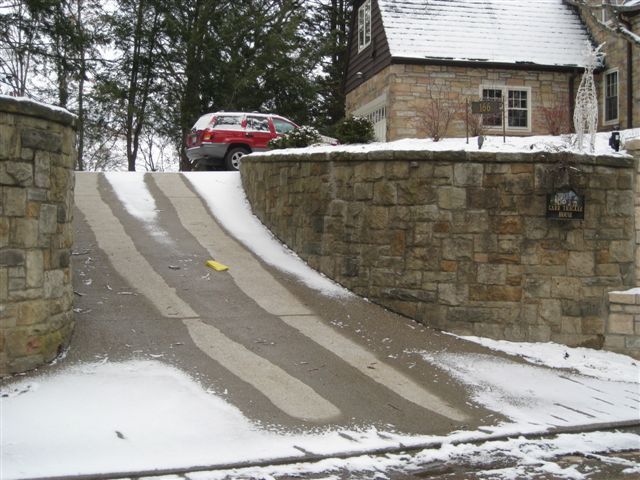 Radiant heated driveway