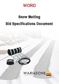 Warmzone snow melting bid specifications
