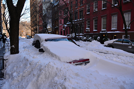 The morning after a massive winter storm in New York City.