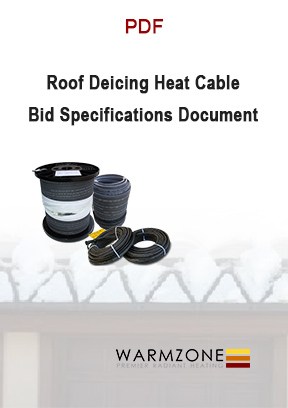 Warmzone self-regulating roof heat cable bid specifications document