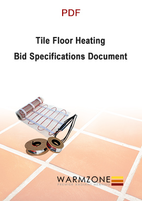 Tile floor heating cable bid specifications document