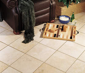 Heated tile floor
