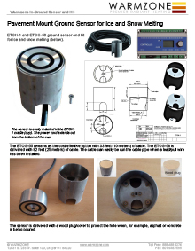 In-ground sensor product information.