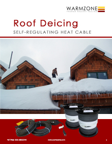 Roof heating cable and accessories.