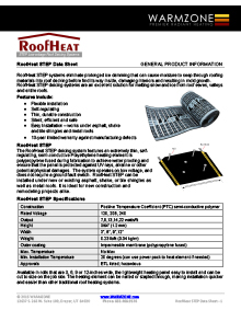 Low-voltage STEP roof heating systems.