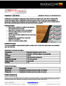 HeatShield floor heating insulation panels and heat cable data sheet cover thumbnail.