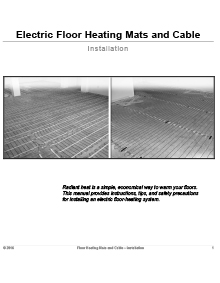 ComfortTile floor heating mats and cable installation manual