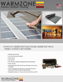 FilmHeat and RetroHeat floor heating systems product information.