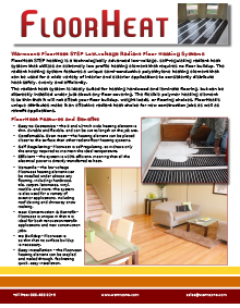 FloorHeat STEP low-voltage floor heating system product guide