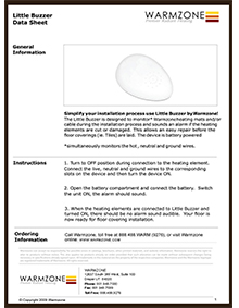 Little buzzer for floor heating system instructions