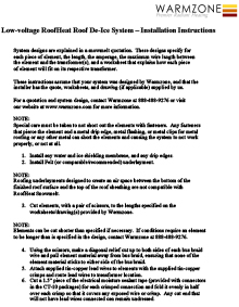 Warmzone RoofHeat STEP low-voltage installation guide.