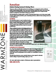 RetroHeat floor heating system technical guide.