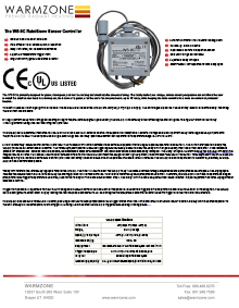 WS-8C Aerial mount snow sensor data sheet.