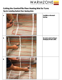 How to make turns with ComfortTile floor heating mats