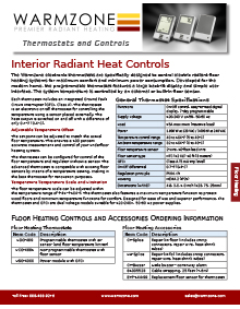 Floor heating thermostats product guide