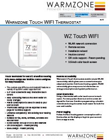 Wifi Touch Floor Heating Thermostat Technical Guide