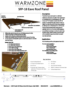 18-inch heat trace roof heating panel