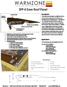 Heat trace panel (6-inch) for roof heating data sheet