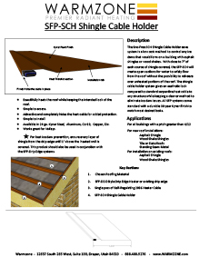 Shingle cable holder for roof heating panels