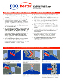 ECO-Heater Wall Mount Panel Heater Installation Guide