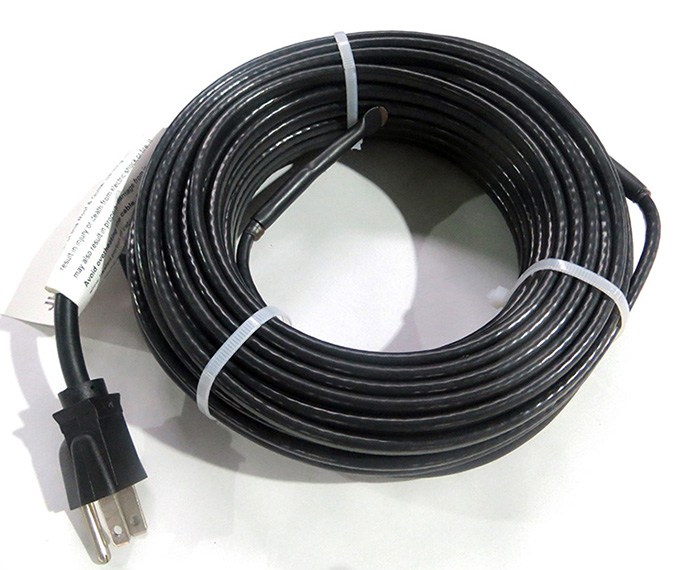 Constant wattage roof de-icing heat cable