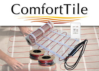 ComfortTile floor heating systems for warming livingroom floors