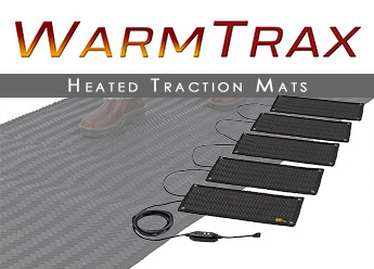 Portable heated snow melting traction mats for heating outdoor stairs