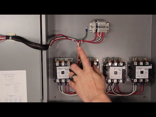 Setting up the contactor control panel.