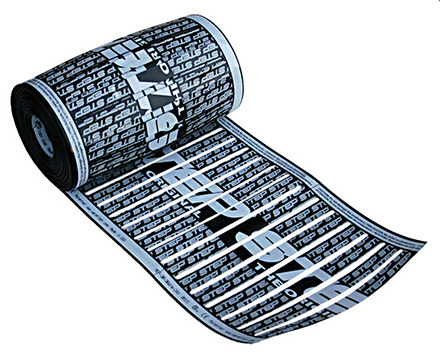 Low-voltage radiant roof heating element.