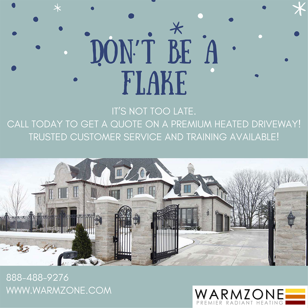 High quality heated driveways and snow melting systems, backed by premier support services.