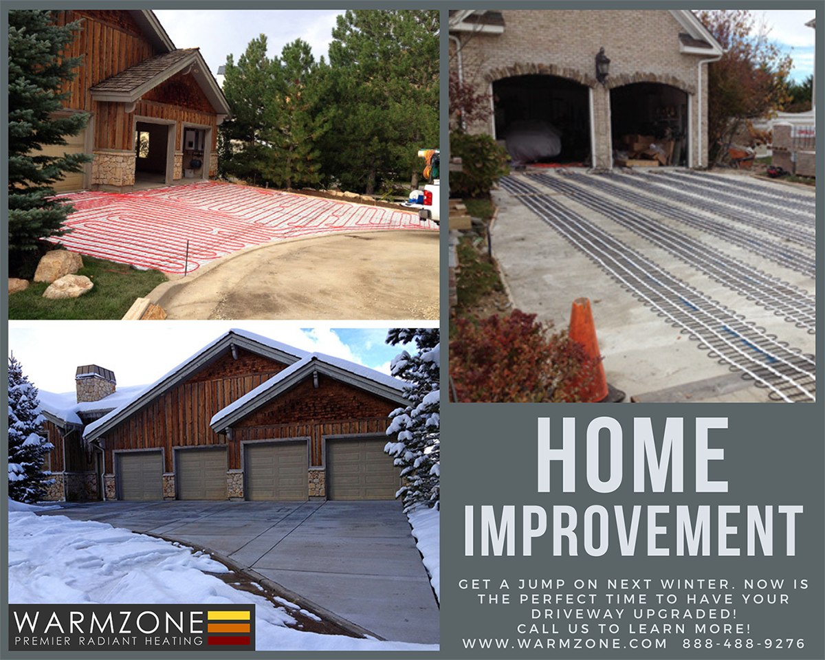Now is the ideal time to install a radiant heated driveway.