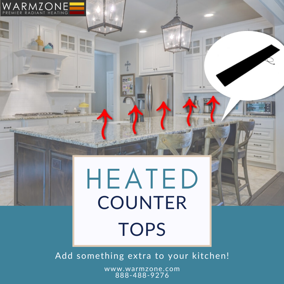 Enjoy the luxury of heated countertops.