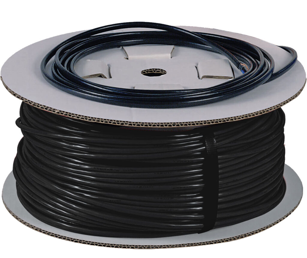 A roll of in-slab radiant heat cable
