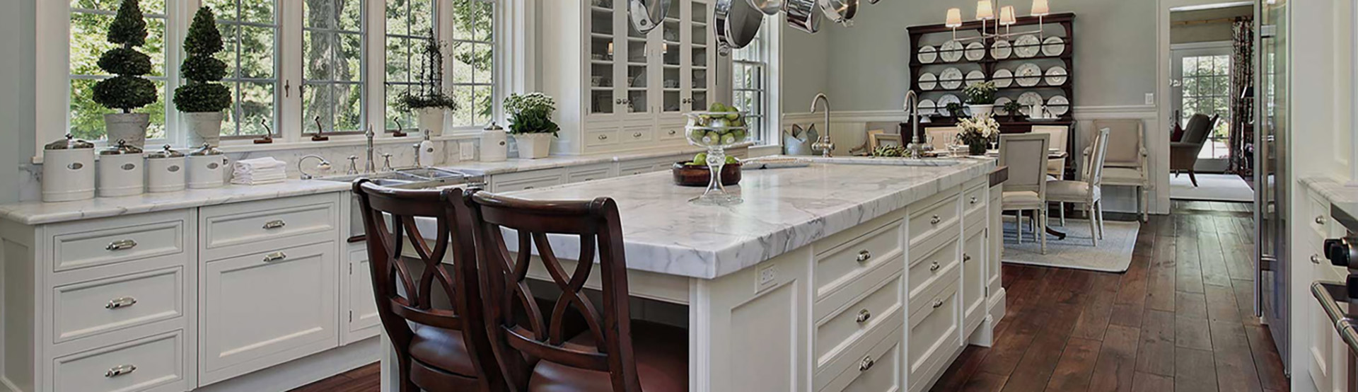 Kitchen countertop and island