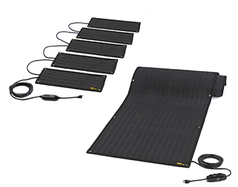 Heated traction mat and heated mats for outdoor stairs
