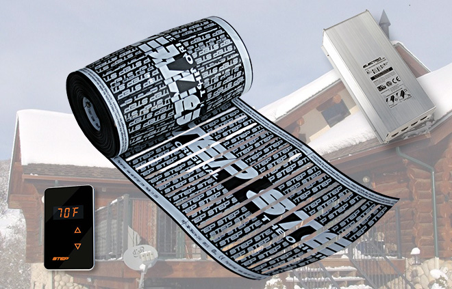 Low-voltage roof de-icing system components