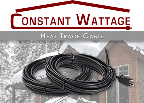 Constant wattage roof de-icing cable