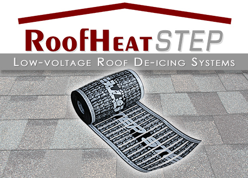 Low-voltage roof de-icing system