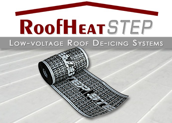 Low-voltage roof de-icing for membrane roof