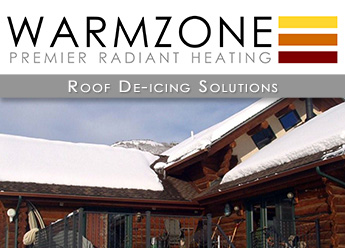 Warmzone roof de-icing systems