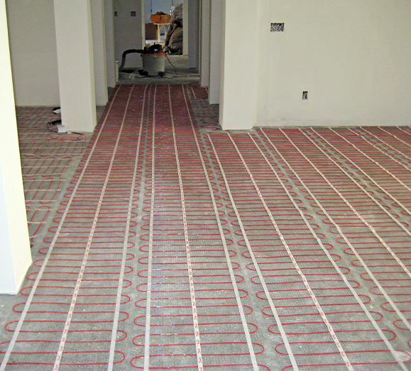 Installing a radiant heated floor